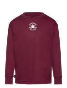 Lk-L/S Knit Top Sport T-shirts Long-sleeved T-Skjorte Burgundy Converse