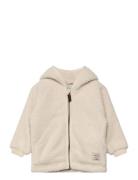 Matliff Teddyfleece Jacket. Grs Outerwear Fleece Outerwear Fleece Jackets Cream MINI A TURE