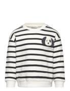 Striped Print Sweatshirt Tops Sweatshirts & Hoodies Sweatshirts White Mango