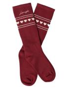 Holiday Knitted Socks Lingerie Socks Regular Socks Red Lexington Home