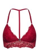 Charlotta Triangle Bralette Lingerie Bras & Tops Soft Bras Bralette Red Hunkemöller