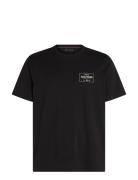 Monotype Printed Label Tee Tops T-Kortærmet Skjorte Black Tommy Hilfiger