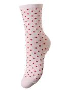 Pcsebby Glitter Long Pattern Noos Bc Lingerie Socks Regular Socks Pink Pieces