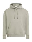 Nano Logo Hoodie Tops Sweatshirts & Hoodies Hoodies Khaki Green Calvin Klein