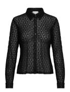 Violamw Lace Shirt Tops Shirts Long-sleeved Black My Essential Wardrobe