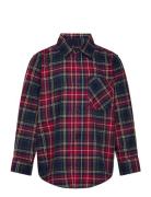 Shirt Christmas Check Tops Shirts Long-sleeved Shirts Red Lindex