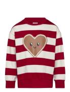 Sweatshirt Heart Front Tops Sweatshirts & Hoodies Sweatshirts Red Lindex