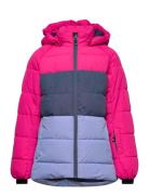 Ski Jacket - Colorblock -Quilt Outerwear Snow-ski Clothing Snow-ski Jacket Pink Color Kids