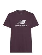 Sport Essentials Jersey Logo T-Shirt Sport T-shirts & Tops Short-sleeved Purple New Balance