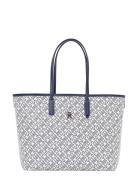 Th Monoplay Leather Tote Shopper Taske Navy Tommy Hilfiger