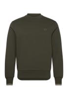 Crew Neck Sweatshirt Tops Sweatshirts & Hoodies Sweatshirts Green Fred Perry