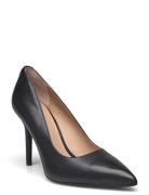 Lindella Ii Burnished Leather Pump Shoes Heels Pumps Classic Black Lauren Ralph Lauren