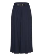 Buckle-Trim Twill Midi Skirt Skirts Knee-length & Midi Skirts Navy Lauren Ralph Lauren