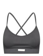 Studio Seamless Ribbed Strap Bra Sport Women Sport Clothing Sport Bras - All Black Björn Borg