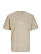 Jorvesterbro Wash Tee Ss Crew Neck Jnr Tops T-Kortærmet Skjorte Beige Jack & J S