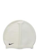 Nike Solid Silic Adult Cap Sport Sports Equipment Swimming Accessories White NIKE SWIM