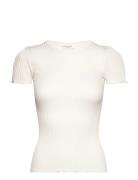 Belize Poinetelle T-Shirt Tops T-shirts & Tops Short-sleeved Cream Rosemunde