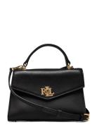 Leather Small Farrah Satchel Bags Small Shoulder Bags-crossbody Bags Black Lauren Ralph Lauren