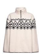 Wengen Pile Jacket Tops Sweatshirts & Hoodies Fleeces & Midlayers Cream Twist & Tango