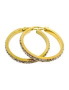 Holly Hoop Med Clear Accessories Jewellery Earrings Hoops Gold Pipol's Bazaar