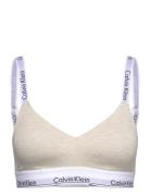 Lght Lined Bralette  Lingerie Bras & Tops Soft Bras Tank Top Bras Grey Calvin Klein