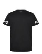 Borg Cotton T-Shirt Sport Men Men Sports Clothes Sport Tops Sport T-Skjorte Black Björn Borg