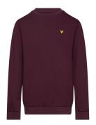 Fly Fleece Crew Tops T-shirts Long-sleeved T-Skjorte Burgundy Lyle & Scott