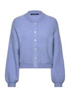 Melissa Knit Bomber Jacket Tops Knitwear Cardigans Blue French Connection