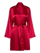 Satin Kimono Morgenkåbe Red Hunkemöller