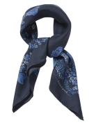 Wintery Twill Sia Scarf Accessories Scarves Lightweight Scarves Navy Becksöndergaard