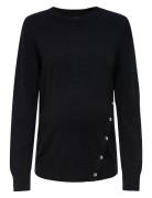 Olmbeatrice Ls O-Neck Button Knt Tops Knitwear Jumpers Black Only Maternity