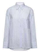 Mac - Classic Stripe Rd Designers Shirts Long-sleeved Blue Day Birger Et Mikkelsen