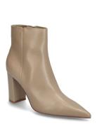 Pointed Heel Ankle Boot Shoes Boots Ankle Boots Ankle Boots With Heel Beige Mango