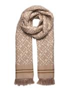 Th Monoplay Jacquard Scarf Accessories Scarves Winter Scarves Beige Tommy Hilfiger