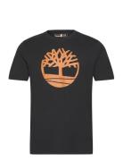 Tree Logo Short Sleeve Tee Tops T-Kortærmet Skjorte Black Timberland