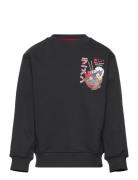 Tnirwing Os Sweatshirt Tops Sweatshirts & Hoodies Sweatshirts Black The New