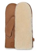 W Exposed Sheepskin Mitten Accessories Gloves Thumb Gloves Beige UGG