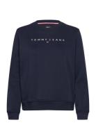 Tjw Reg Linear Crew Ext Tops Sweatshirts & Hoodies Sweatshirts Navy Tommy Jeans