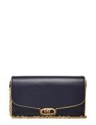 Two-T Leather Medium Adair Crossbody Bags Clutches Navy Lauren Ralph Lauren