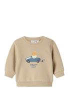 Nbmvonne Ls Sweat Box Bru Tops Sweatshirts & Hoodies Sweatshirts Beige Name It