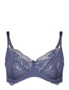 Pearlene Non-Padded Underwired Bra Lingerie Bras & Tops Wired Bras Blue Hunkemöller