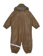 Pu Snow Suit 2 Zip Recycled Outerwear Coveralls Snow-ski Coveralls & Sets Khaki Green Mikk-line