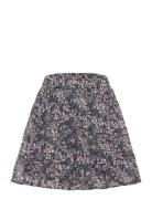 Skirt Flower Dobby Dresses & Skirts Skirts Short Skirts Black Creamie