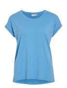 Vidreamers New Pure T-Shirt-Noos Tops T-shirts & Tops Short-sleeved Blue Vila