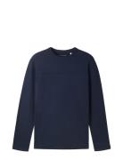 Basic Longsleeve Tops T-Langærmet Skjorte Navy Tom Tailor