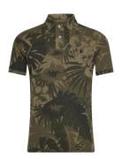 Custom Slim Palm-Camo Mesh Polo Shirt Tops Polos Short-sleeved Green Polo Ralph Lauren