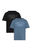 Jjecorp Logo Tee Ss O-Neck 2Pk Mp Mni Tops T-Kortærmet Skjorte Blue Jack & J S