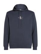 Monologo Hoodie Tops Sweatshirts & Hoodies Hoodies Navy Calvin Klein Jeans