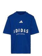 J Allszn Gfx T Tops T-Kortærmet Skjorte Blue Adidas Sportswear