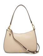 Crosshatch Leather Medium Danni Bag Bags Small Shoulder Bags-crossbody Bags Cream Lauren Ralph Lauren